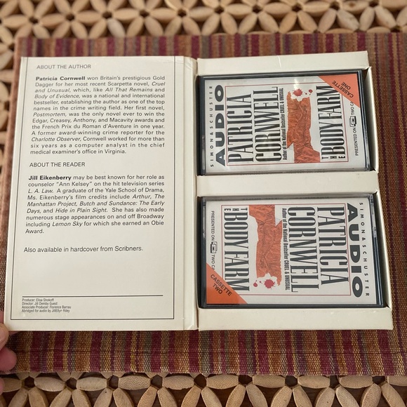 PATRICIA CORNWELL THE BODY FARM AUDIO CASSETTES (2) - Picture 7 of 7